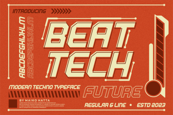 Beat Tech: A Futuristic Display Font for Modern Brands
