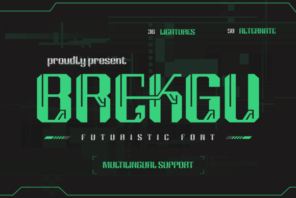 Brekgu: The Futuristic Display Font for Modern Crafts