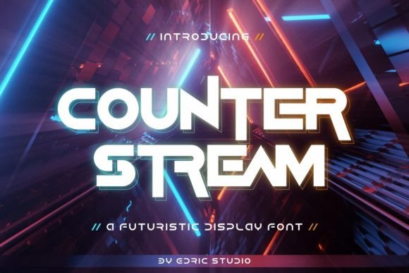 Counter Stream: The Futuristic Display Font for Bold Brands