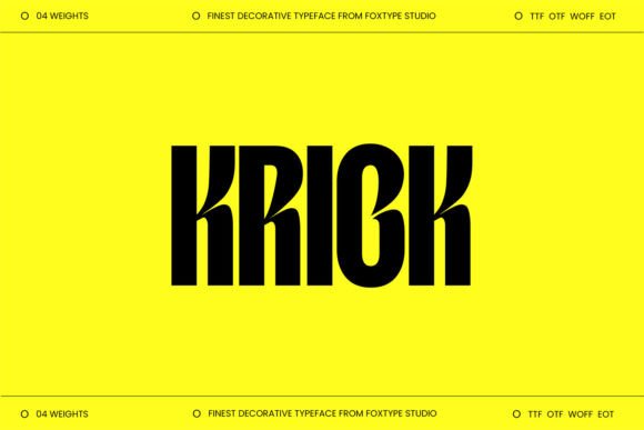 Elevate Brand Visuals with the Krick Display Typeface
