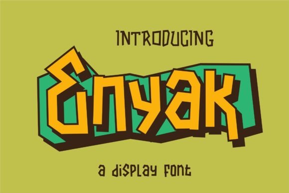 Enyak: A Playful Display Font for Warm Editorial Design