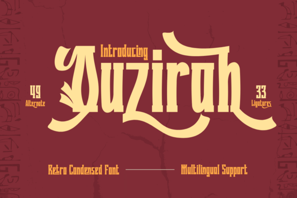 Quzirah: A Retro Condensed Font for Modern Web Layouts