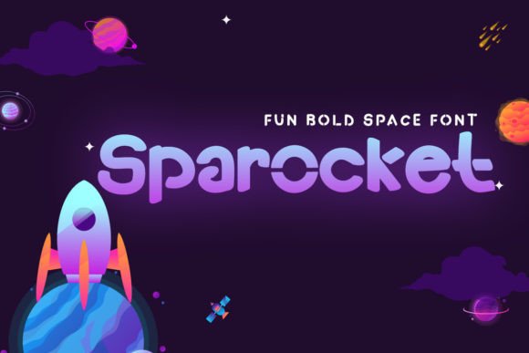 Sparocket: The Bold Display Font for Space-Themed Marketing