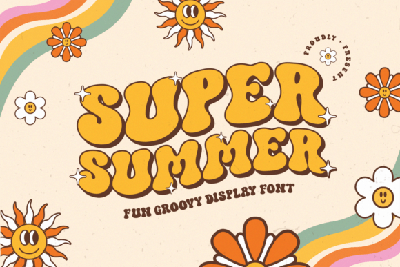 Super Summer: A Groovy Display Font for Retro Branding