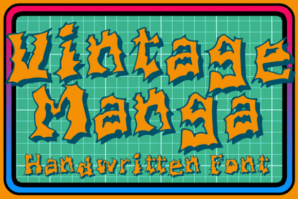 Vintage Manga Font for Retro Branding and Design